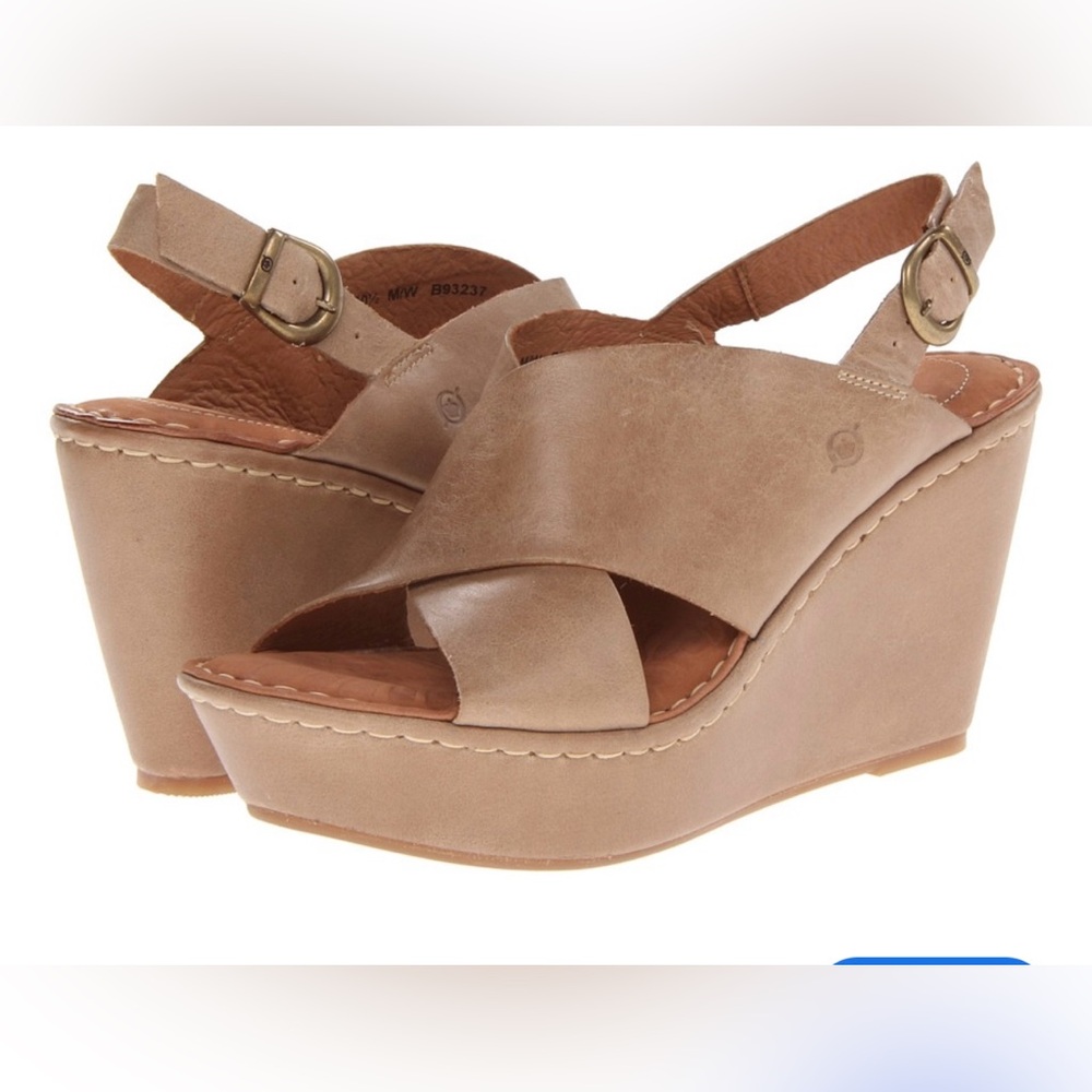 Born Women's Tan Wedge Sandals